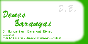 denes baranyai business card